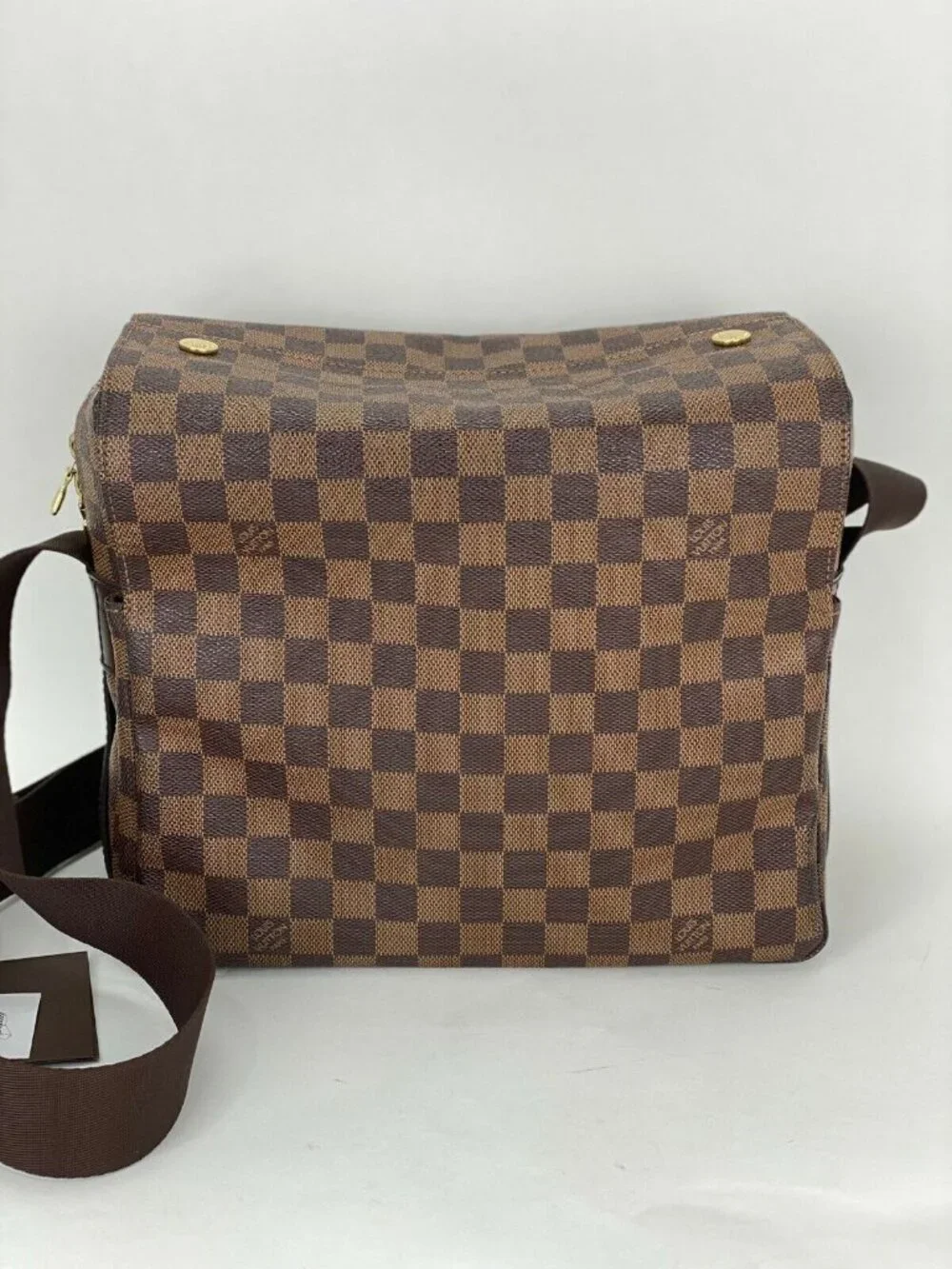 Louis Vuitton Bag Damier Ebene Canvas Naviglio Shoulder Messenger Bag